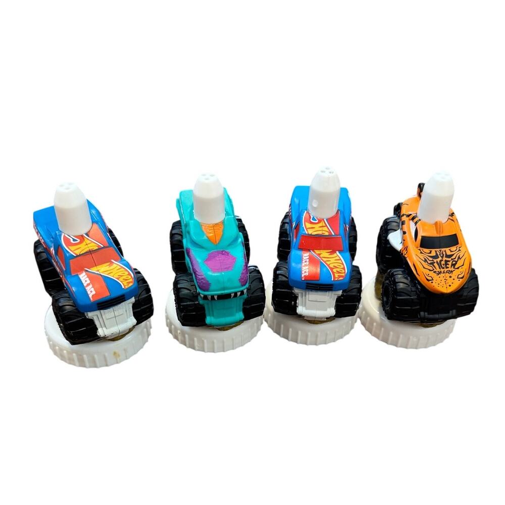 4 Good2Grow Hot Wheels Monster Jam Truck Toppers Raceace Tiger Shark Megawrex